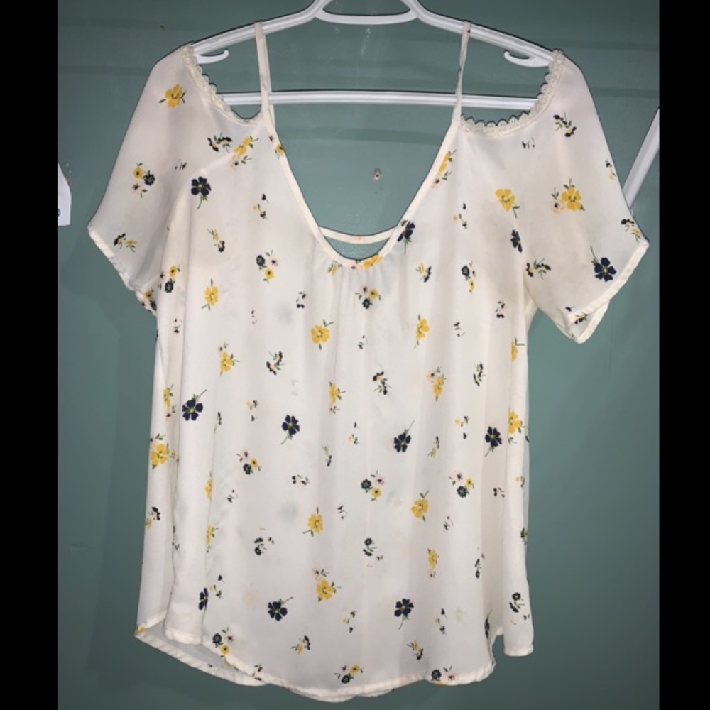 Large flower blouse